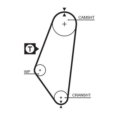 Ремінь ГРМ 1.6-2.0i Ascona/Astra F/Vectra A/OMEGA A