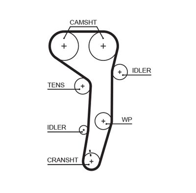 Ремінь ГРМ Audi A3/A4/A6 / VW Golf/Jetta/Passat/Touran 2.0 TDI 03-13