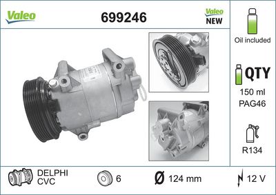 Компресор кондиціонера Megane/Scenic/Qashqai 1.4/1.6/1.5dCi 02-