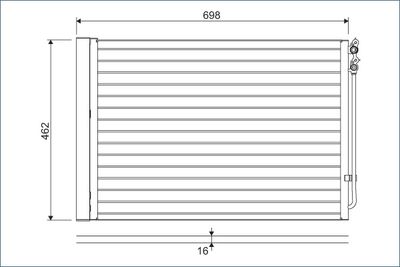 Радіатор кондиціонера BMW 5 (F10/F11)/6 (F12/F13)/7 (F01) 1.8-4.0 09-18
