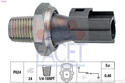 Датчик тиску оливи (0,4bar/1 конт./чорний) Ford Transit/Fiat Ducato 1.3-3.2 95-