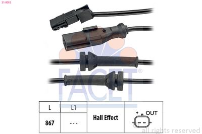 Датчик ABS Renault MEGANE II,SCENIC II,GRAND SCENIC II 02- задній Л/Пр