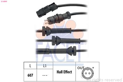 Датчик ABS Renault ESPACE IV,LAGUNA II,VEL SATIS 02- перед Л/Пр