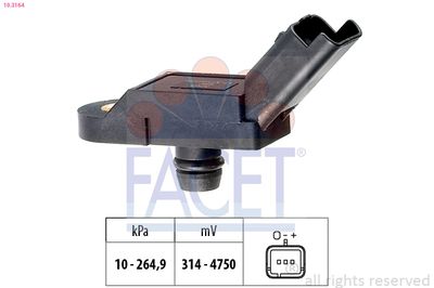Датчик тиску повітря Citroen C4/C5 / Peugeot 207/308 1.6 i 06->
