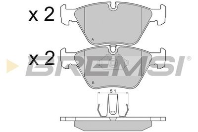 Гальмівні колодки пер. BMW 5 (E39) 95-03 (ATE)