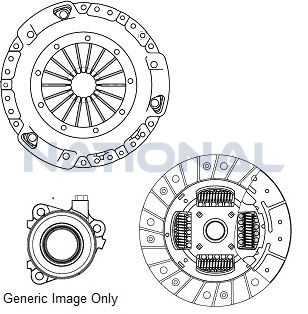 Комплект зчеплення з вижимним Astra/Vectra/Zafira1.6/1.8 i 04-18 (205mm)