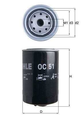 Фільтр масла Caddy II 1.7/1.9SDI /Golf II/III/Passat B2/B3/B4/B5/T3Audi (в упаковке)