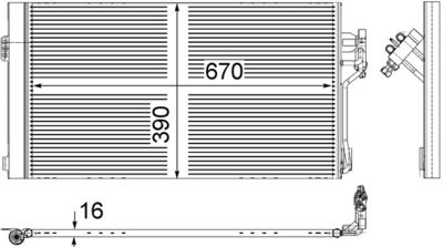 Радіатор кондиціонера Vito/Viano W639 2.0-3.7 03-