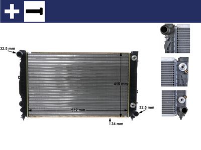 Радіатор охолодження двигуна A4/A6/Passat 95-08 2.5-2.8