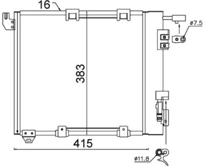 Радіатор кондиціонера Opel Astra G 1.7-2.2DTI 98-05