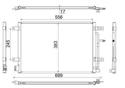 Радіатор кондиціонера A4/Seat Exeo 1.6-3.2/1.9D-3.0D 03-