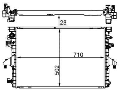 Радіатор охолодження двигуна T5 2.0 03-15