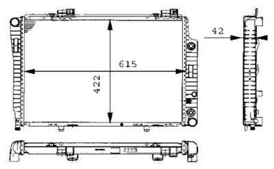 Радіатор охолодження двигуна C-Class(W202) 2.0-2.8D -01