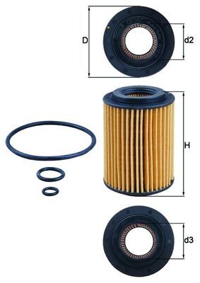 Фільтр масляний Honda Accord/Civic/CR-V 2.2 i/CDTi 05-