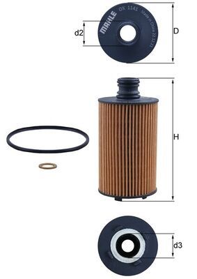 Фільтр масляний Korando/Actyon/Rexton 2.0-2.2 10-