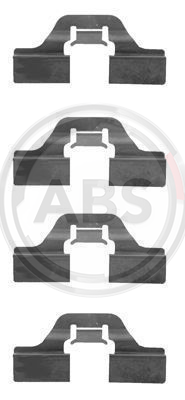 Монтажний к-кт гальмівних колодок BERLINGO/PARTNER/CADDY 98-15