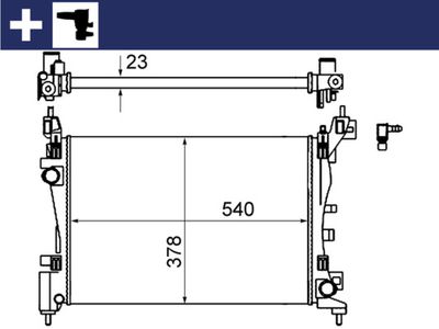 Радіатор охолодження Citroen Nemo/Fiat Fiorino 1.4i 07-