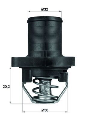 Термостат Berlingo/Scudo/Partner 1.4-1.6i 2.0i 00- (89C) с корпусом